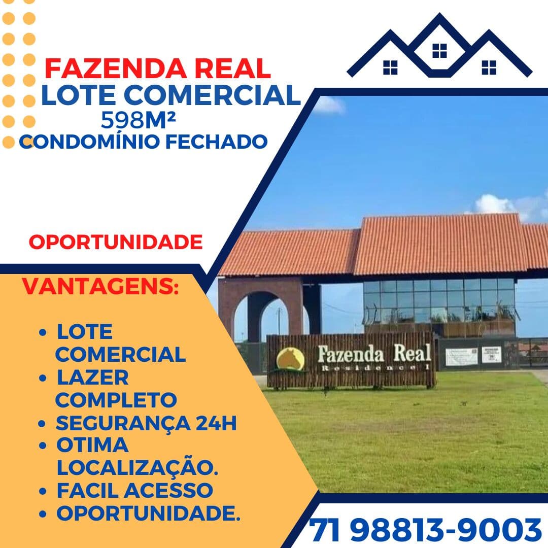 Fazenda real espetacular lote com 599 M2 , a 30Km de Salvador, Lazer completo