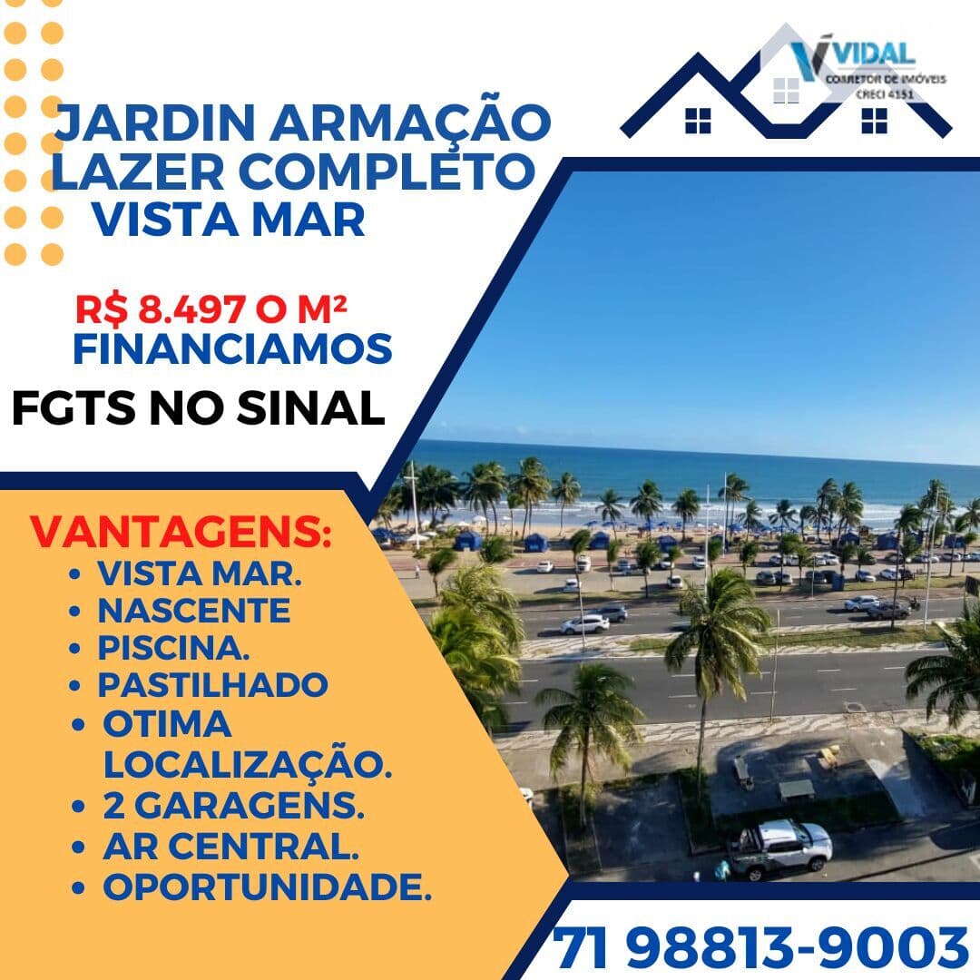 3/4 100M² vista mar, Lazer competo, 2 Garagens Ancorato , Ocean, Ocean Side oportunidade