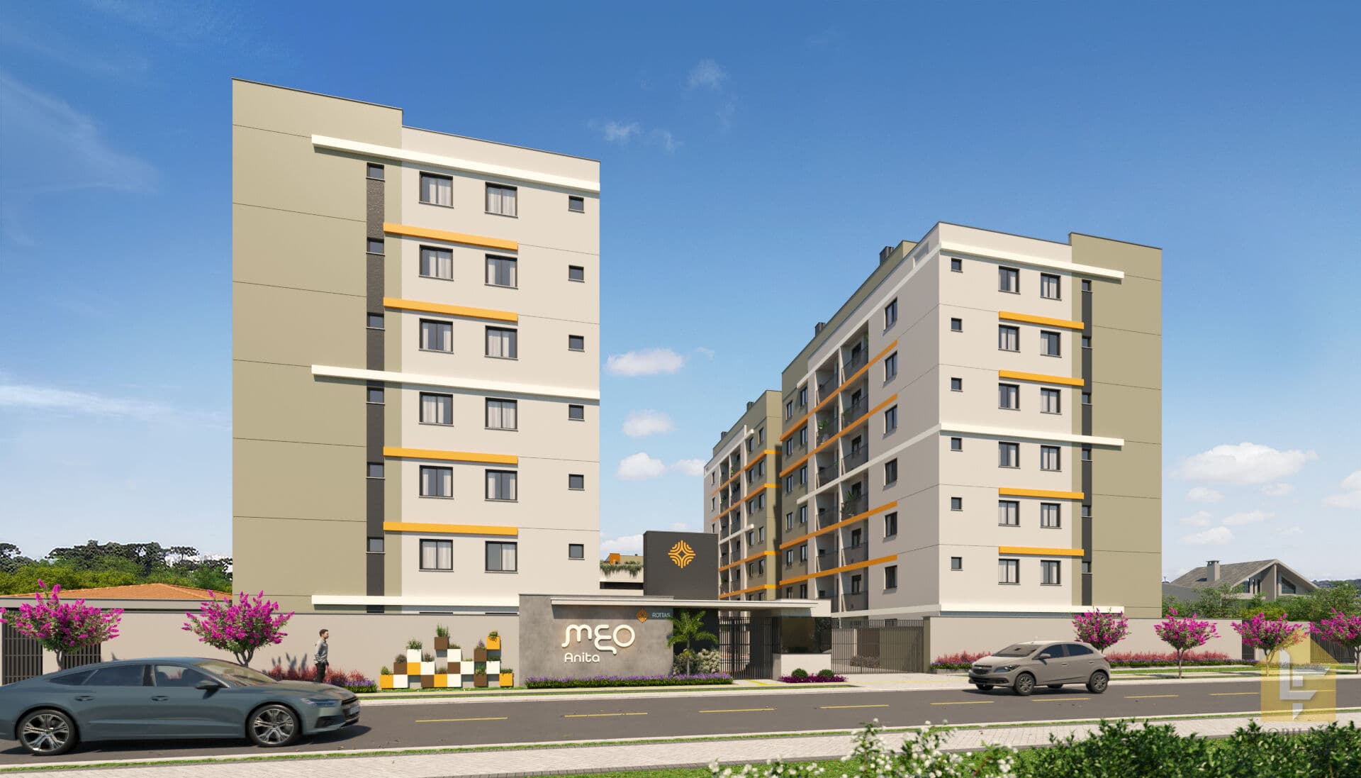 MEO Anita: apartamentos de 2 ou 3 quartos com suíte, sacada com churrasqueira e condomínio home club em Joinville