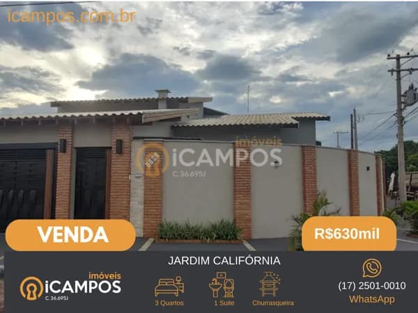 Casa em Bebedouro - Jardim Califórnia
