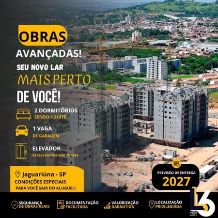 Obras avançadas - Seu novo endereço em Jaguariúna