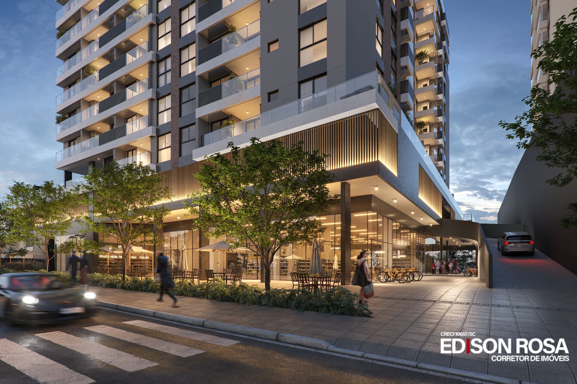 Apartamento no Edifício Acqua Continentale, em Florianópolis/SC, Estreito - 2 quartos sendo 1 suíte com 72,78m² privativos.
