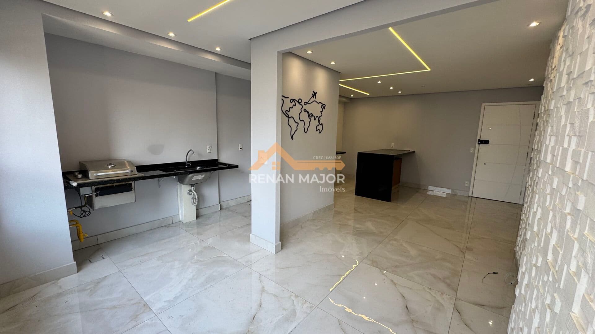 Apartamento 69m² - 2 dorm. 1 suíte, 1 vagas de garagem - Cond. The Brick