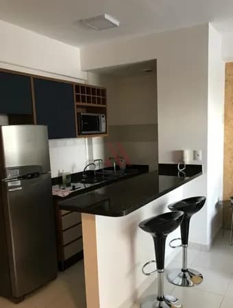 Flat mobiliado e decorado no Borges Landeiro Santorini, setor Bueno