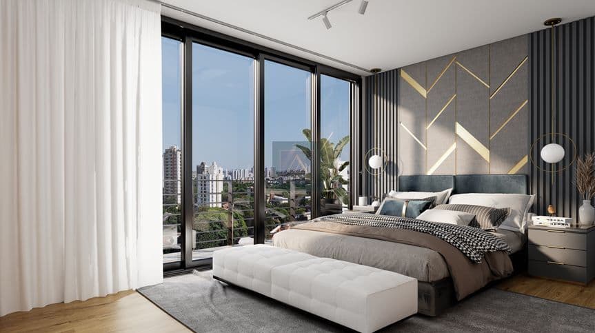 ÁGUA VERDE próximo à Praça do Japão - Studio 19m².