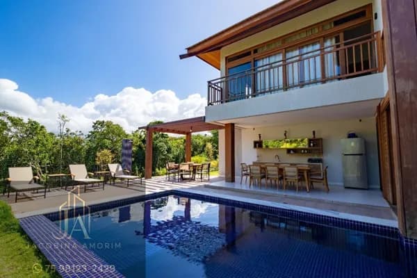 Casa maravilhosa mobiliada em alto estilo em condomínio na Praia do Forte