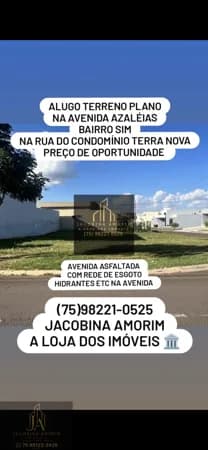 Terreno no Sim em Feira de Santana/BA