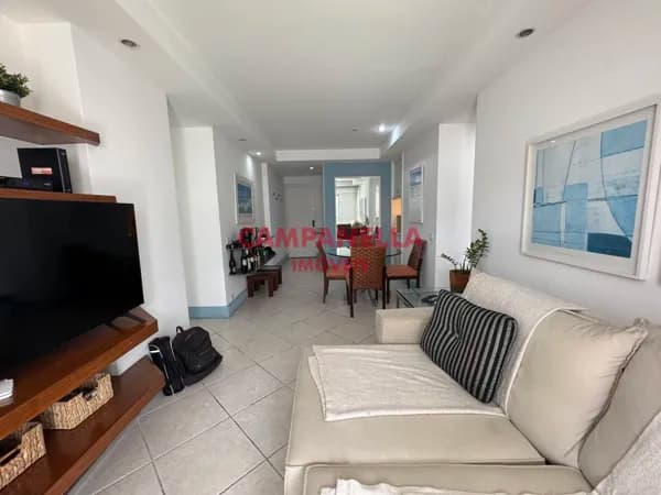 Flat residencial, varanda, 01 quarto, garagem, infraestrutura e serviços, Leblon RJ
