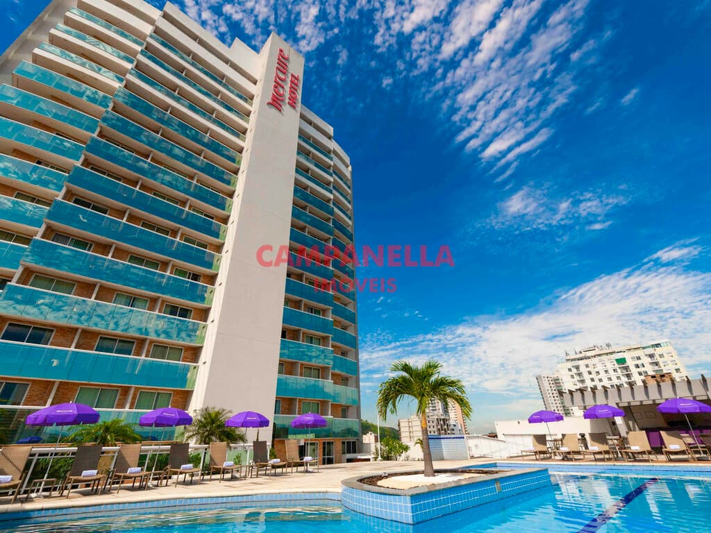 Apart Hotel Mercure Nova Iguaçu varanda, 1 quarto, garagem Infratotal e Serviços.