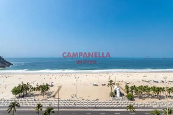 Apartamento frontal, Avenida Atlântica, vista cinematográfica, Leme RJ