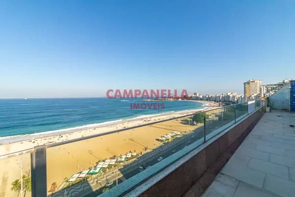 Cobertura Linear, Avenida Atlântica, 4 suítes, garagem, Copacabana