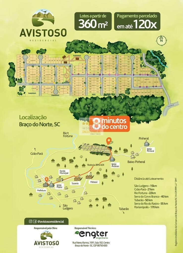 Lote/Terreno em Braço do Norte - Avistoso
