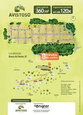 Lote/Terreno em Braço do Norte - Avistoso