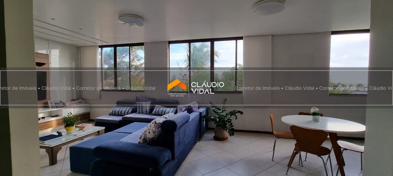 Lindo apartamento com vista mar, 282 m2, 5 suítes em Itapuã, Salvador, BA