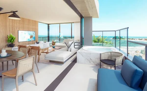 Apartamento Alto Padrão com 256,05 m² privativos, 4 suítes, 4 vagas de garagem, em Guaratuba - PR.