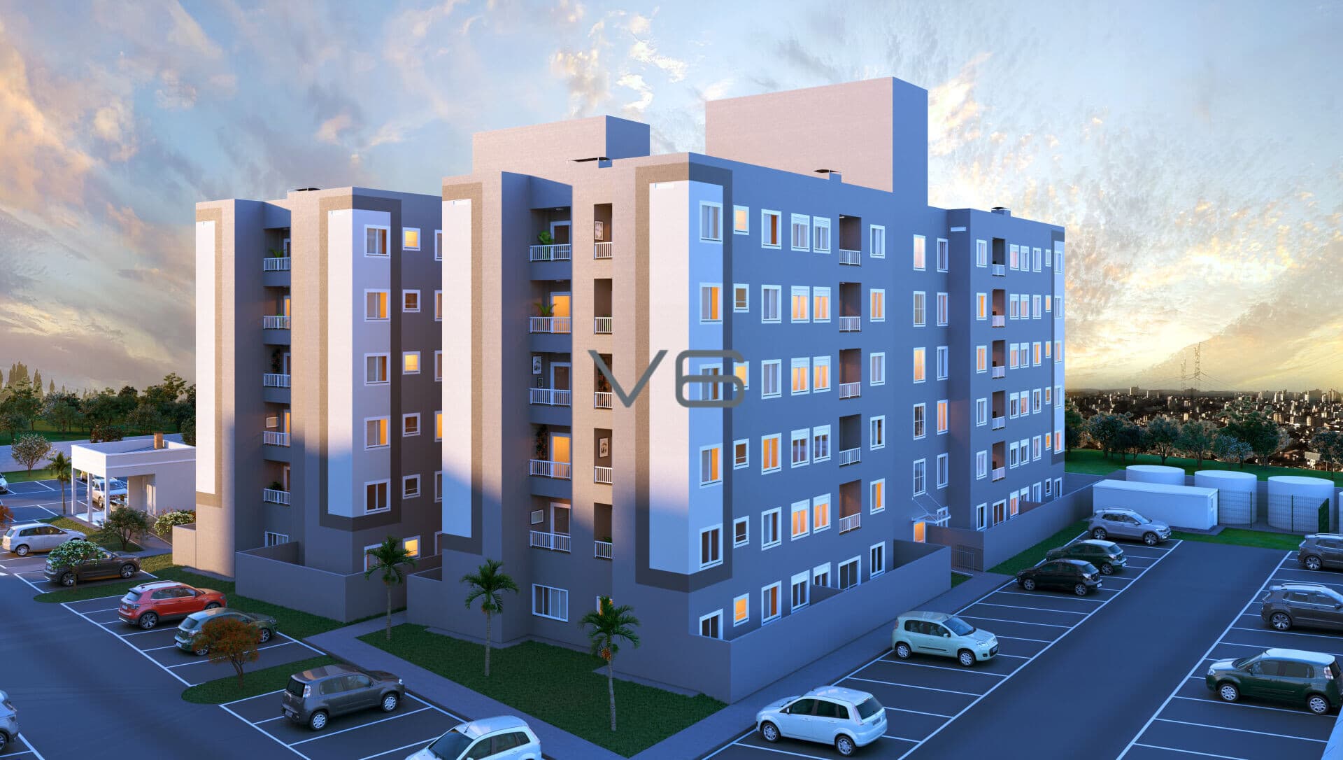 Apartamento padrão com 2 quartos, 42,39 m² privativos, 1 vaga de garagem, no Novo Mundo, Curitiba - PR.