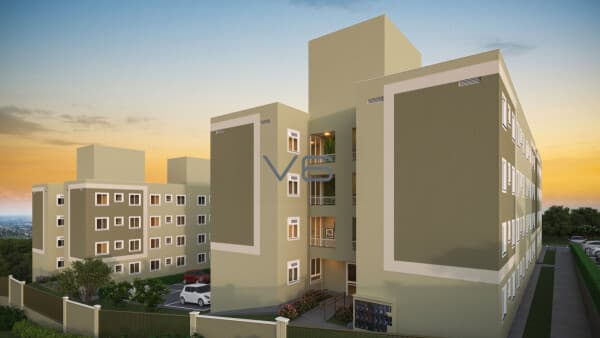 Apartamento padrão com 1 quarto, 38m² privativos, 1 vaga de garagem, no Santa Candida, Curitiba - PR.
