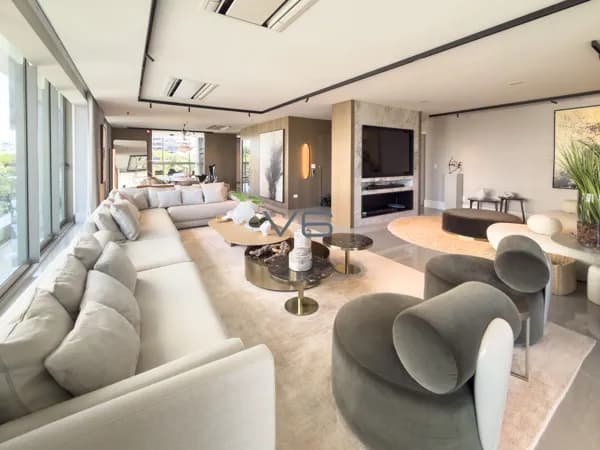 Apartamento Alto Padrão com 342m² privativos, 3 Suítes, 5 vagas de garagem, no Ecoville, Curitiba - PR.