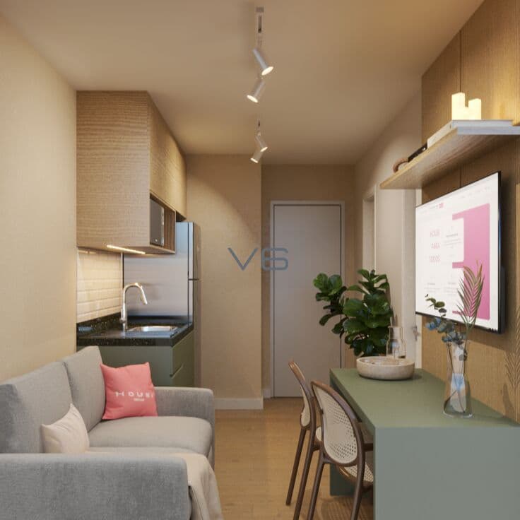 Apartamento Studio com plantas de 24m² a 41,83m² privativos, opções studio ou 1 quarto, gardens exclusivos e unidades com varanda, no Cabral, Curitiba - PR no Cabral, Curitiba - PR