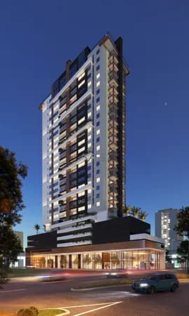 Apartamento padrão com 2 quartos, 57,27m² privativos, 1 vaga de garagem, no Centro, Curitiba - PR.