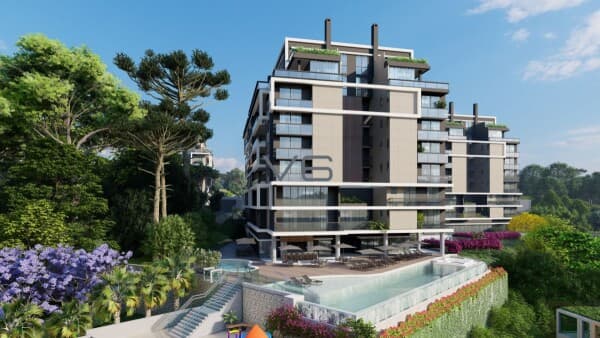 Apartamento alto padrão com 4 quarto com suíte, 184m² privativos, sacada, gourmet, no Barigui, Curitiba - PR.