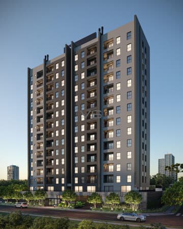 Apartamento padrão com 38m² privativos, sacada com churrasqueira, no Tingui, Curitiba - PR.