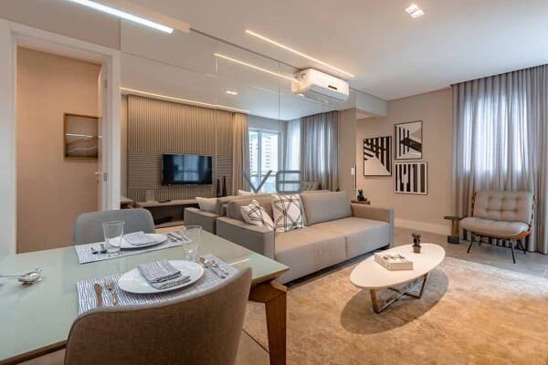 Apartamento padrão com 3 quartos, 96m² privativos, 1 vaga de garagem, no Batel, Curitiba - PR.