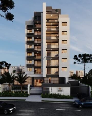 Apartamento padrão com 2 quartos, 48m² privativos, sacada gourmet com churrasqueira á carvão, no Capão Raso, Curitiba - PR.
