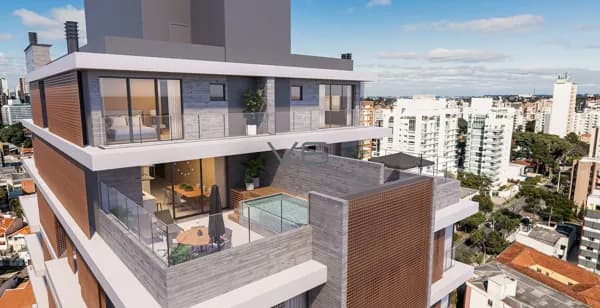 Apartamento Alto Padrão, com 4 suítes, 303 m² privativos, 5 vagas de garagem, no Bigorrilho, Curitiba - PR.