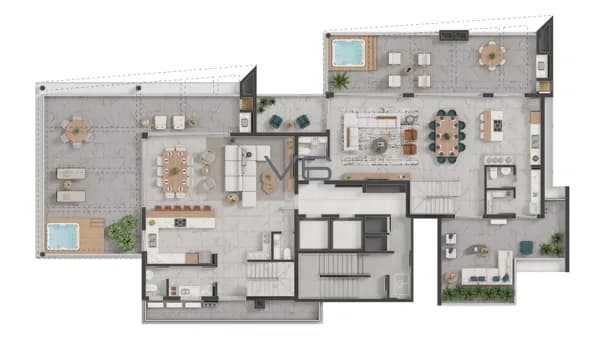 Apartamento Cobertura Duplex com 3 Suítes - 3 Vagas de Garagem - 271,5m² Privativos - no Alto da Glória, Curitiba-PR.
