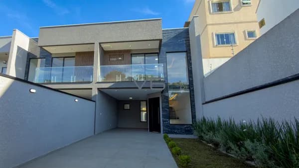 2 Sobrados Alto Padrão com 162,37m² privativos, 3 quartos, 3 vagas de garagem, em Costeira, Araucária - PR.