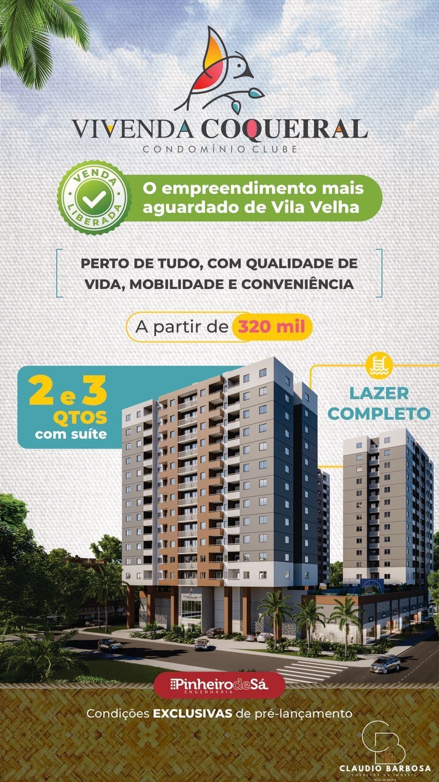 Vivenda Coqueiral condições exclusivas de Pré-lançamento.