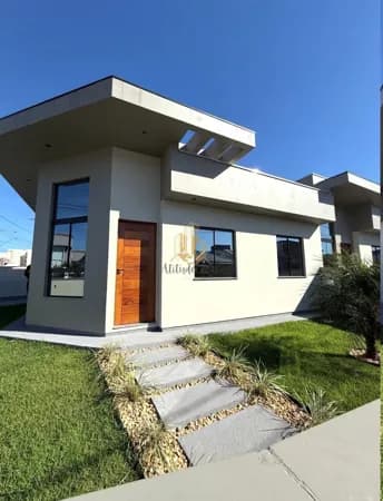 Casa Geminada de esquina, nova, pronto para morar, 03 dormitórios, sendo uma suíte, Bela Vista, Palhoça