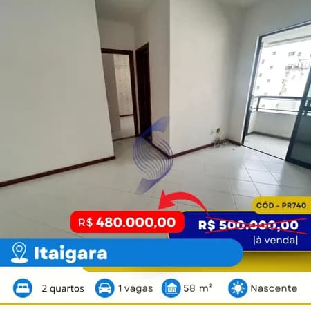 VENDO APARTAMENTO 58 M² | 02 QUARTOS | RESIDECIAL ANTARES | ITAIGARA | SALVADOR | BAHIA