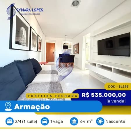 VENDO | APARTAMENTO 64 M² | 02 QUARTOS | JARDIM ARMAÇÃO | SALVADOR - BAHIA