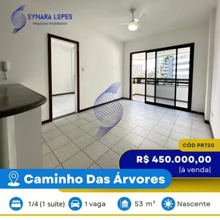 VENDO APARTAMENTO 53 M² | 01 QUARTO | EDIFÍCIO MAR DO HAVAÍ | CAMINHO DAS ÁRVORES | SALVADOR | BAHIA