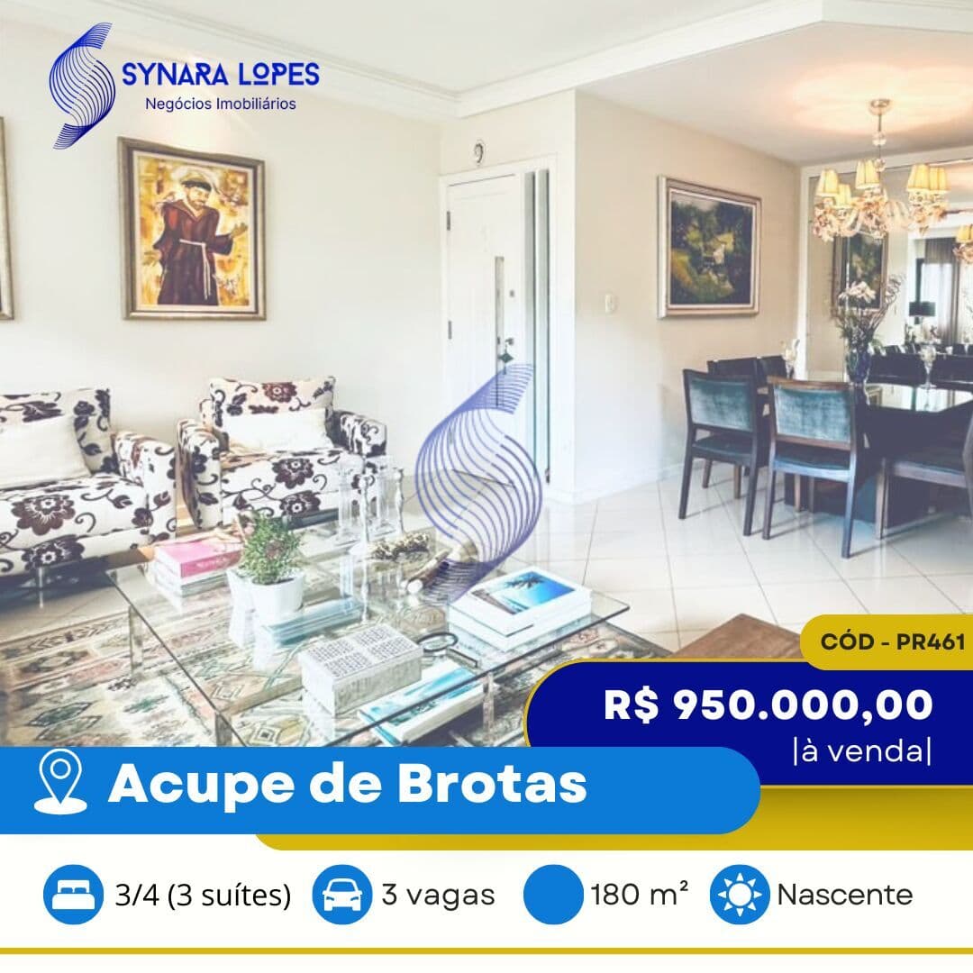 VENDO APARTAMENTO 180 M² | 03 SUÍTES | CONDOMÍNIO VILA NOVA RAINHA | ARCUPE DE BROTAS | SALVADOR | BAHIA