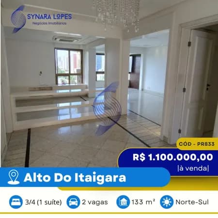 VENDO APARTAMENTO 133 M² | 03 QUARTOS | NICCOLO PAGANINI | ALTO DO ITAIGARA | SALVADOR | BAHIA