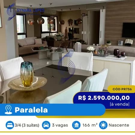 VENDO APARTAMENTO 166 M² | 03 QUARTOS | LE PARC | PARALELA | SALVADOR | BAHIA