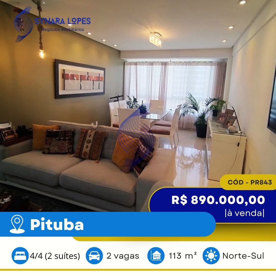 VENDO APARTAMENTO 113 M² | 04 QUARTOS | CONDOMÍNIO VILLA ROMANA | PITUBA | SALVADOR | BAHIA