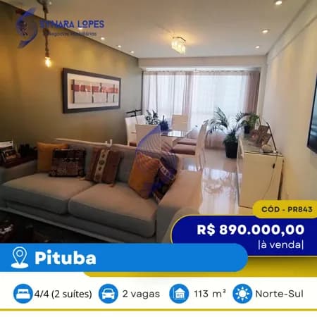 VENDO APARTAMENTO 113 M² | 04 QUARTOS | CONDOMÍNIO VILLA ROMANA | PITUBA | SALVADOR | BAHIA