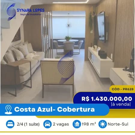 VENDO COBERTURA 198 M² | 02 QUARTOS | EDIFÍCIO VARANDAS DO COSTA AZUL| COSTA AZUL | SALVADOR | BAHIA