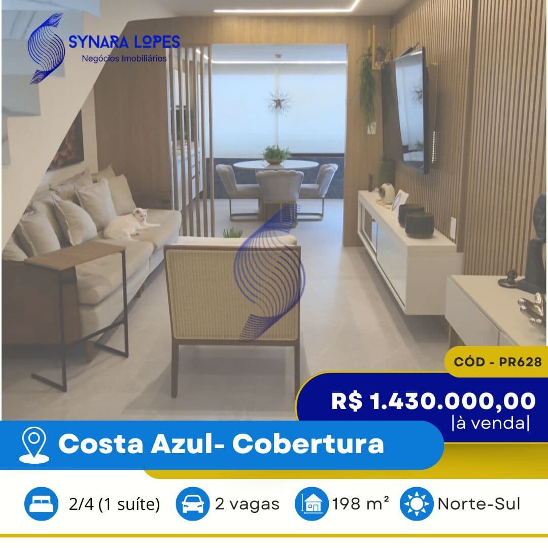 VENDO COBERTURA 198 M² | 02 QUARTOS | EDIFÍCIO VARANDAS DO COSTA AZUL| COSTA AZUL | SALVADOR | BAHIA