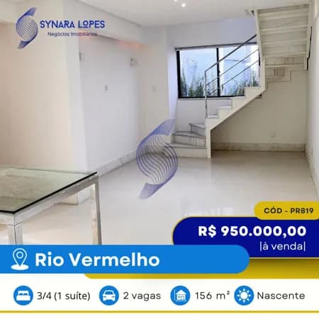 VENDO COBERTURA DUPLEX 156 M² | 03 QUARTOS | CONDOMÍNIO PORTAL DO SOL | RIO VERMELHO | SALVADOR | BAHIA