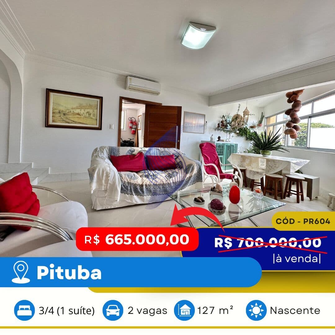 VENDO APARTAMENTO 127 M² | 03 QUARTOS | EDIFÍCIO SÓCRATES GUANAIS | PITUBA | SALVADOR | BAHIA