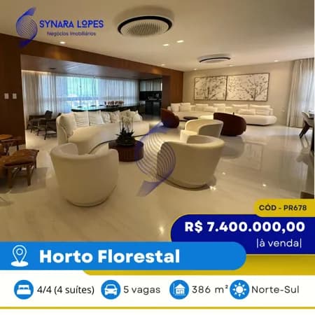 VENDO APARTAMENTO 386 M² | 04 QUARTOS | MANSÃO TERRAZZO IMPERIALE | HORTO FLORESTAL | SALVADOR | BAHIA