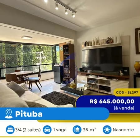 VENDO APARTAMENTO 95 M² | 03 QUARTOS | RESIDENCIAL CATARINA PARAGUAÇU | PITUBA | SALVADOR | BAHIA