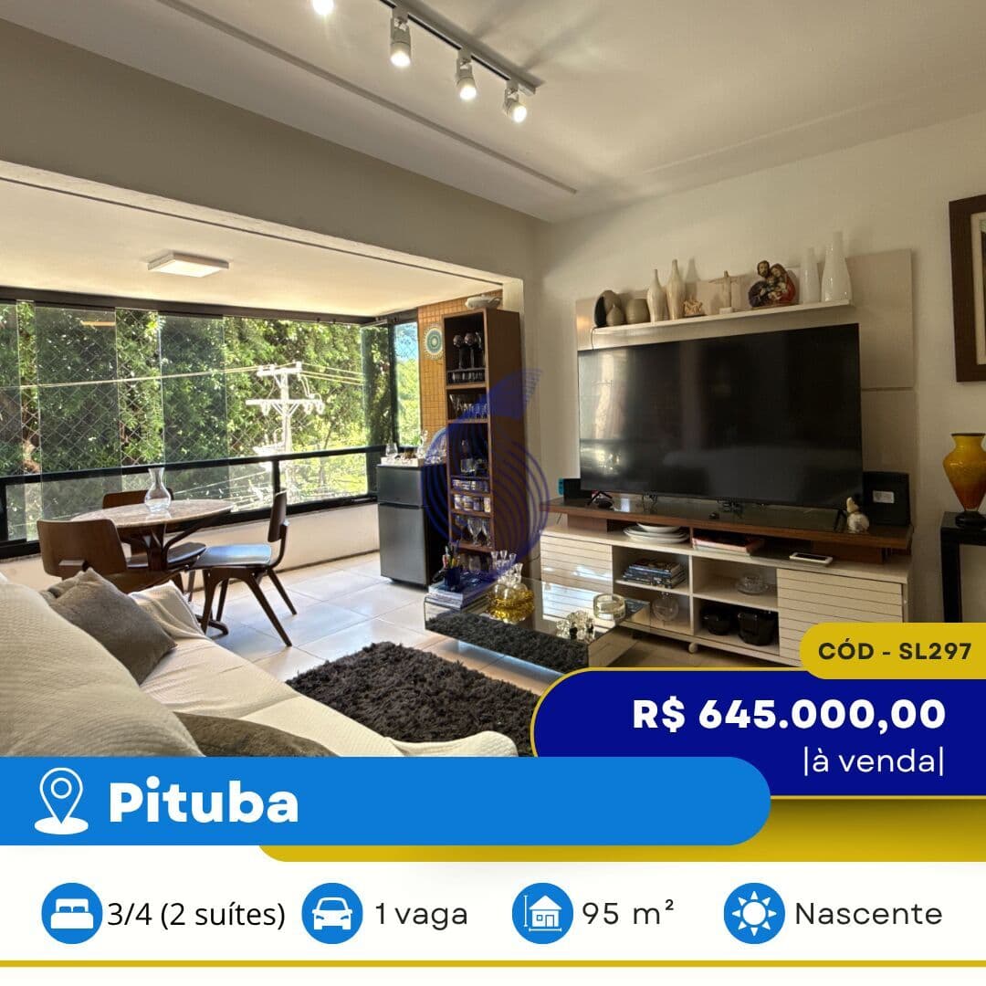 VENDO APARTAMENTO 95 M² | 03 QUARTOS | RESIDENCIAL CATARINA PARAGUAÇU | PITUBA | SALVADOR | BAHIA