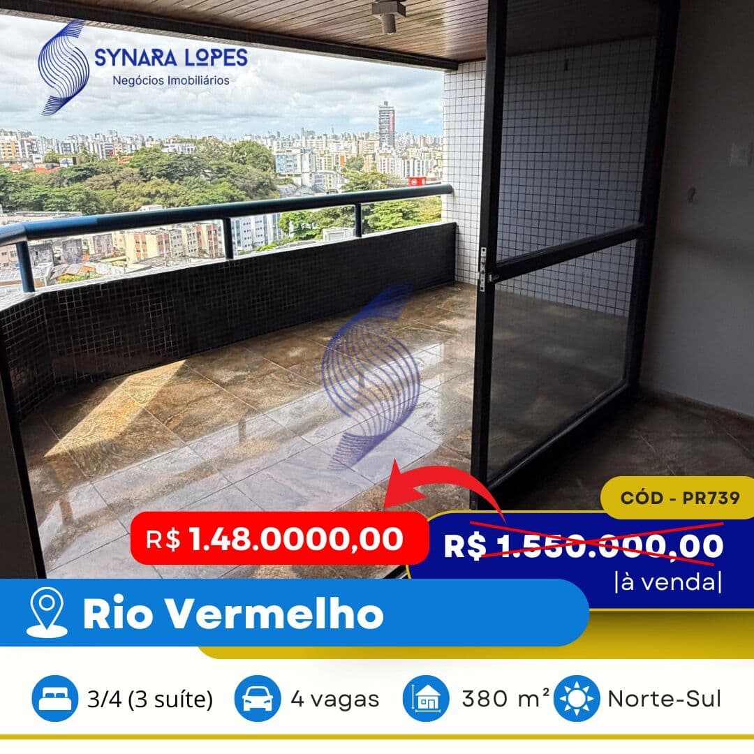 VENDO COBERTURA 380 M² | 03 QUARTOS | EDIFÍCIO ÁGUA MARINHA | RIO VERMELHO | SALVADOR | BAHIA