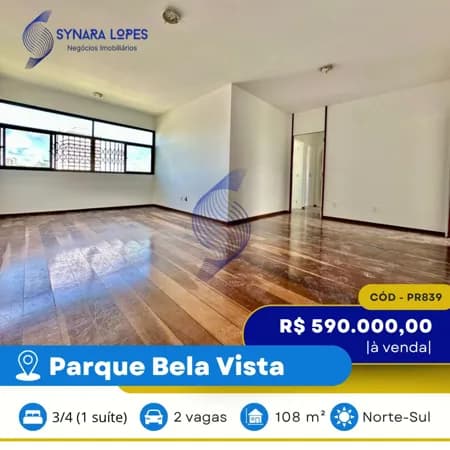 VENDO APARTAMENTO 108 M² | 03 QUARTOS | EDIFÍCIO PARK CLUBE CIDADE | PARQUE BELA VISTA | SALVADOR | BAHIA